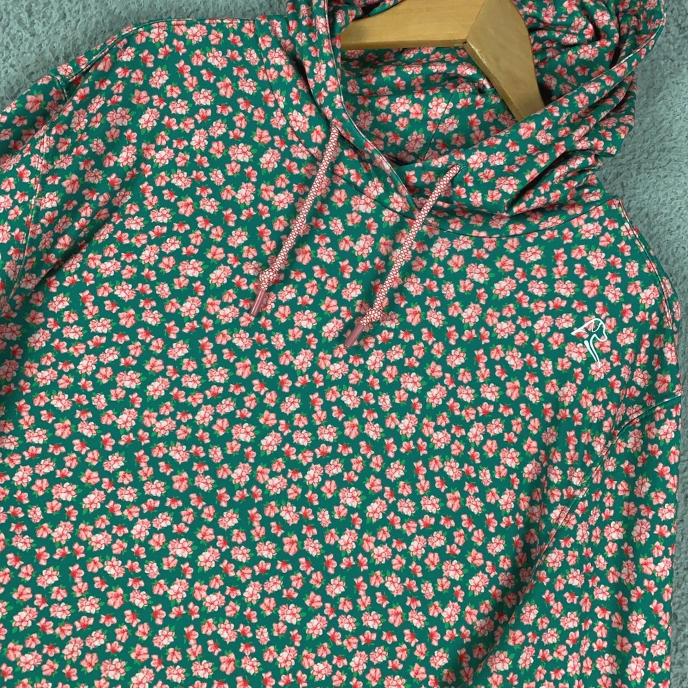 Rhoback The Masters Azalea Golf Hoodie Men's Large L Floral Stretch Performance